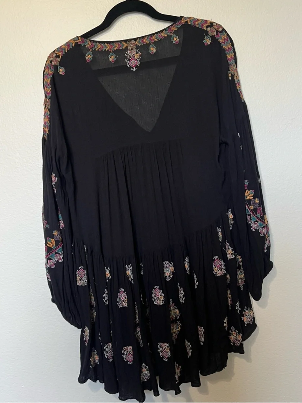Free People Arianna Embroidered Blouson Tunic Multicolor Embroidery - Picture 11 of 11
